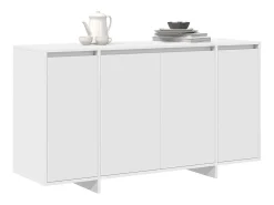 Aparador blanco Madera Blanca 135 x 41 x 75 cm Aparador blanco