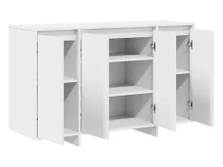 Aparador Blanco Madera de Ingeniería Blanca 120 x 41 x 75 cm