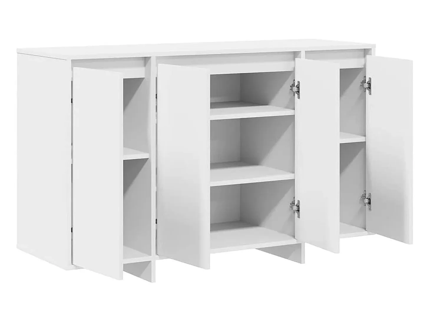 Aparador Blanco Madera de Ingeniería Blanca 120 x 41 x 75 cm