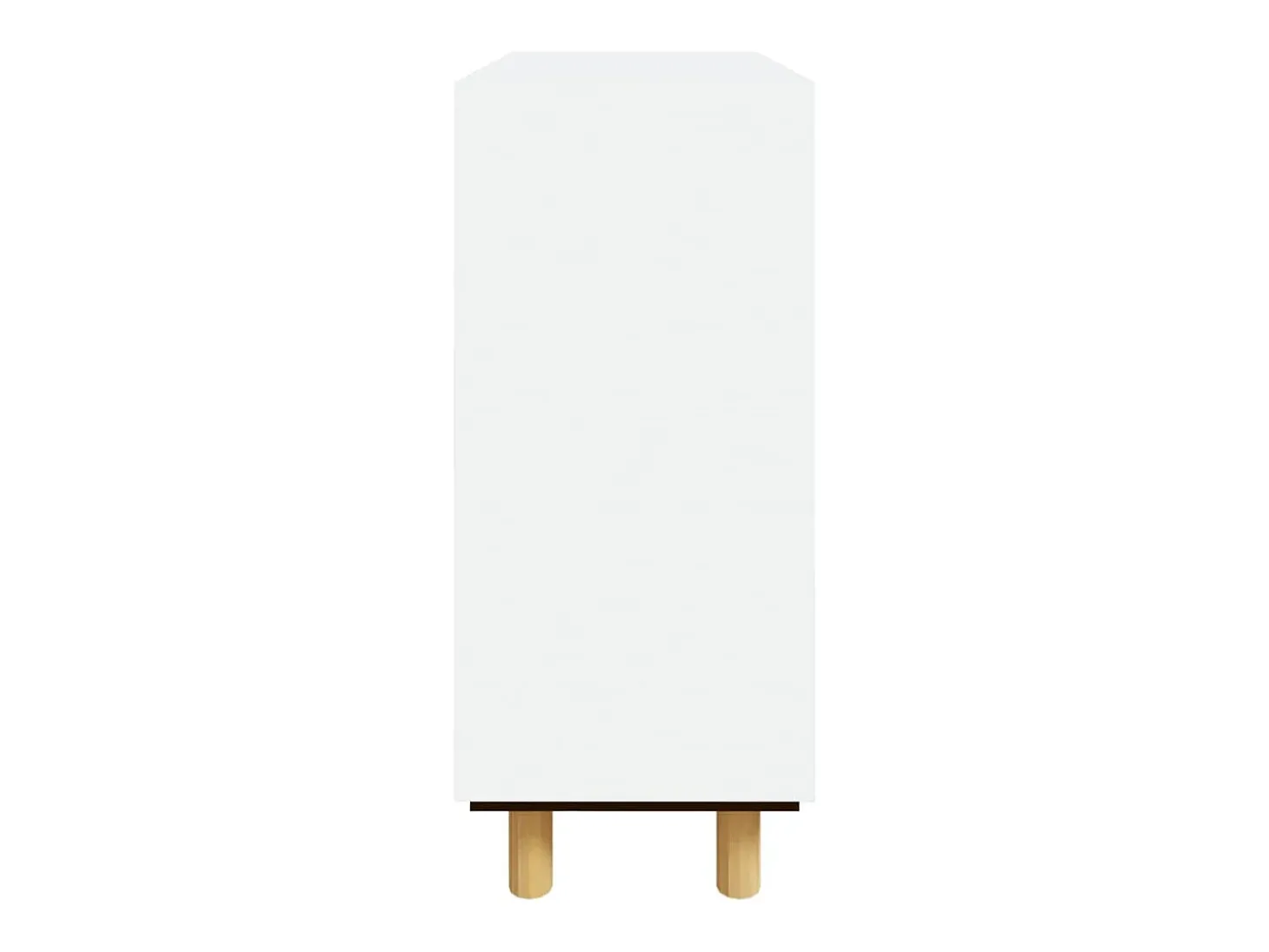 Aparador blanco madera pino maciza y ratán natural 60x30x70 cm