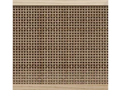 Aparador blanco madera pino maciza y ratán natural 60x30x70 cm