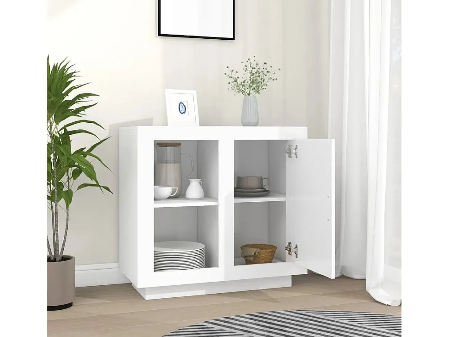 Aparador Blanco 80x40x75 cm