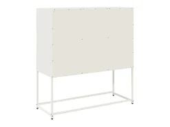 Aparador blanco 100,5x39x107 cm acero laminado en frío