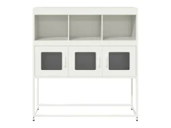 Aparador blanco 100,5x39x107 cm acero laminado en frío