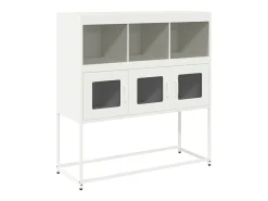 Aparador blanco 100,5x39x107 cm acero laminado en frío