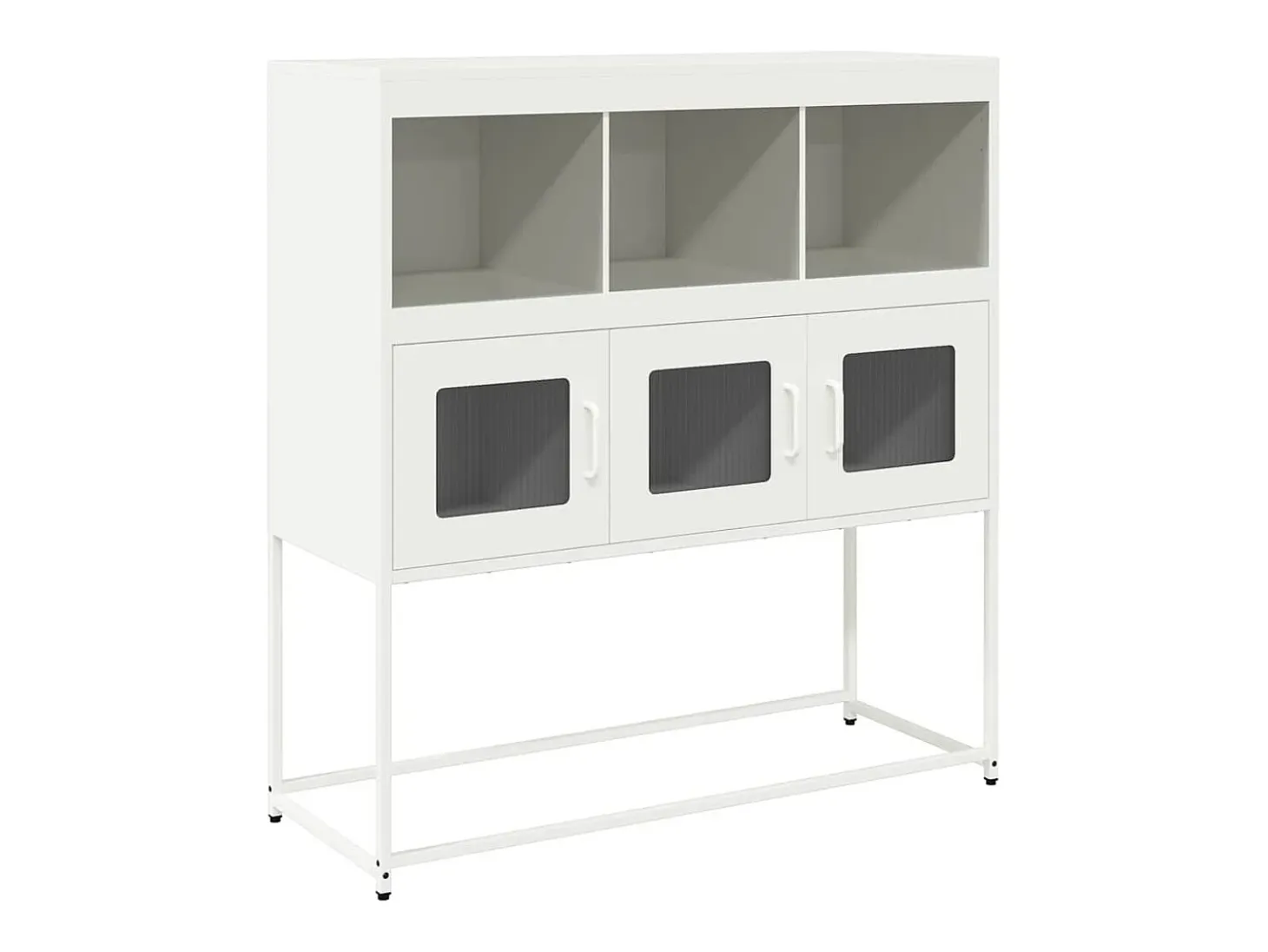 Aparador blanco 100,5x39x107 cm acero laminado en frío