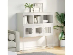 Aparador blanco 100,5x39x107 cm acero laminado en frío
