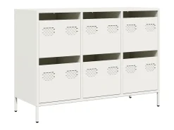 Aparador blanco 101,5x39x73,5 cm acero laminado en frío