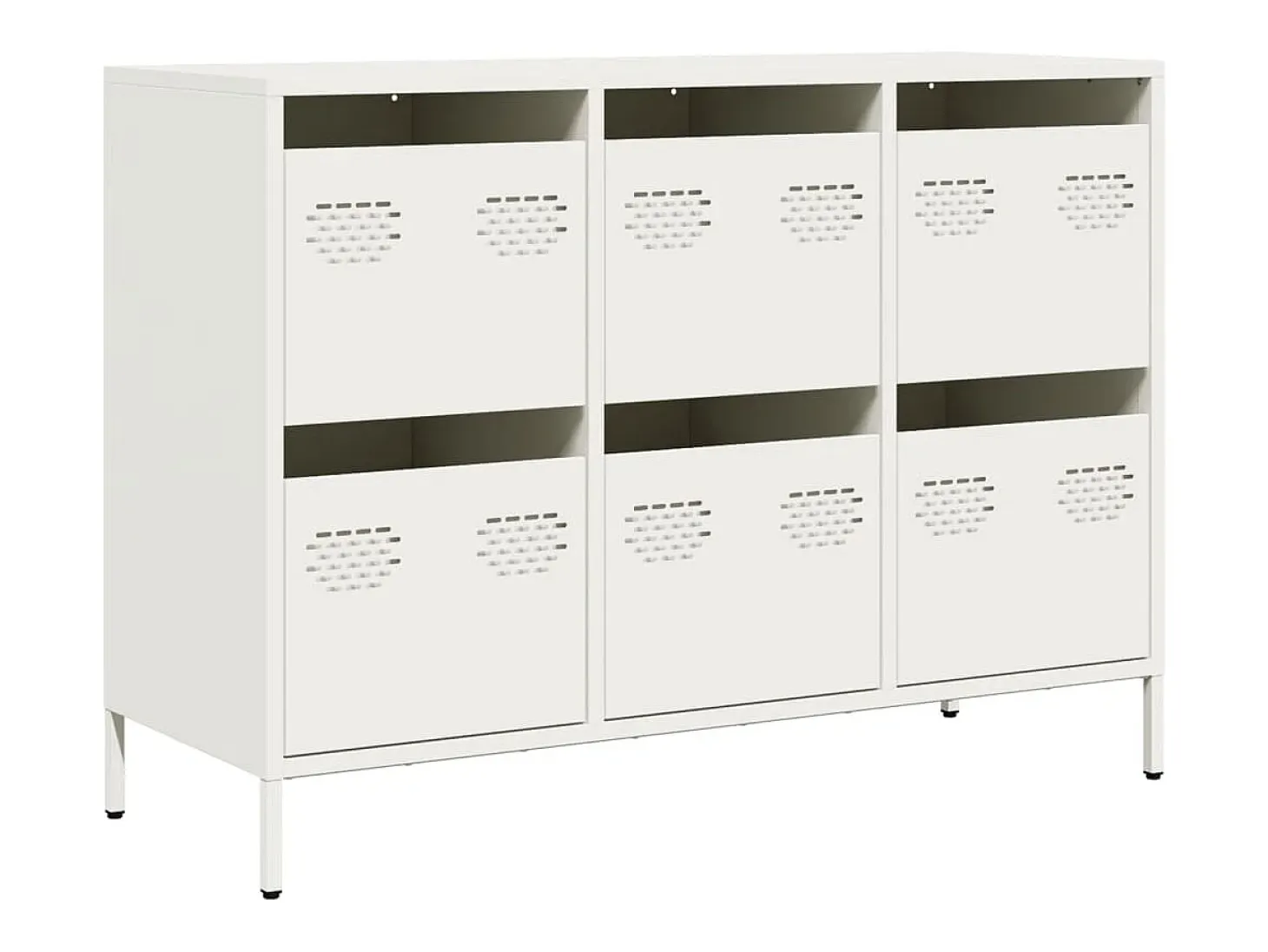 Aparador blanco 101,5x39x73,5 cm acero laminado en frío