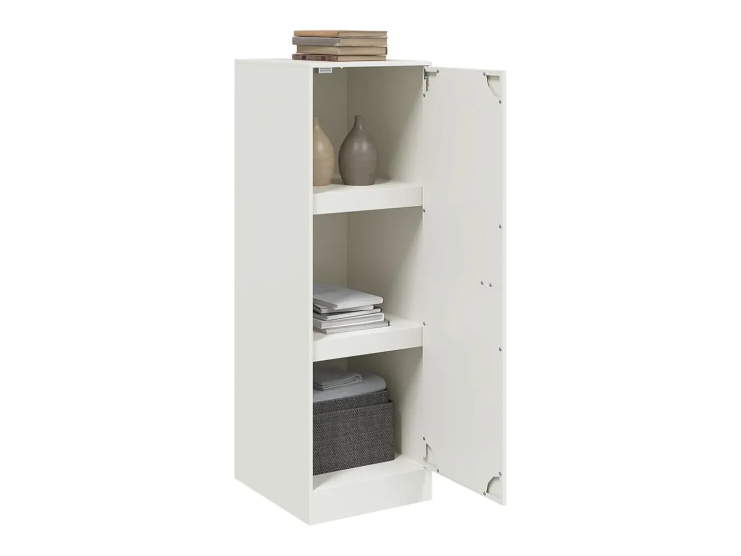 Aparador blanco 34,5x39x107 cm acero