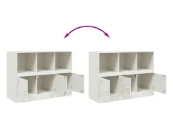 Aparador blanco 99x39x73 cm acero