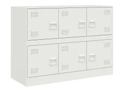 Aparador blanco 99x39x73 cm acero