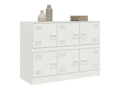 Aparador blanco 99x39x73 cm acero