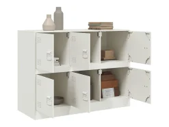 Aparador blanco 99x39x73 cm acero