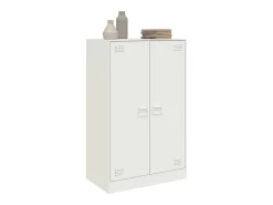 Aparador blanco 67x39x107 cm acero