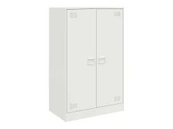 Aparador blanco 67x39x107 cm acero