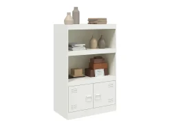 Aparador blanco 67x39x107 cm acero