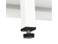 Aparador Blanco 75x35x105 cm Acero y cristal