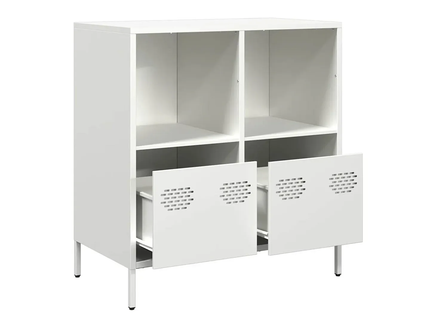 Aparador blanco 68x39x73,5 cm acero laminado en frío