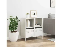 Aparador blanco 68x39x73,5 cm acero laminado en frío