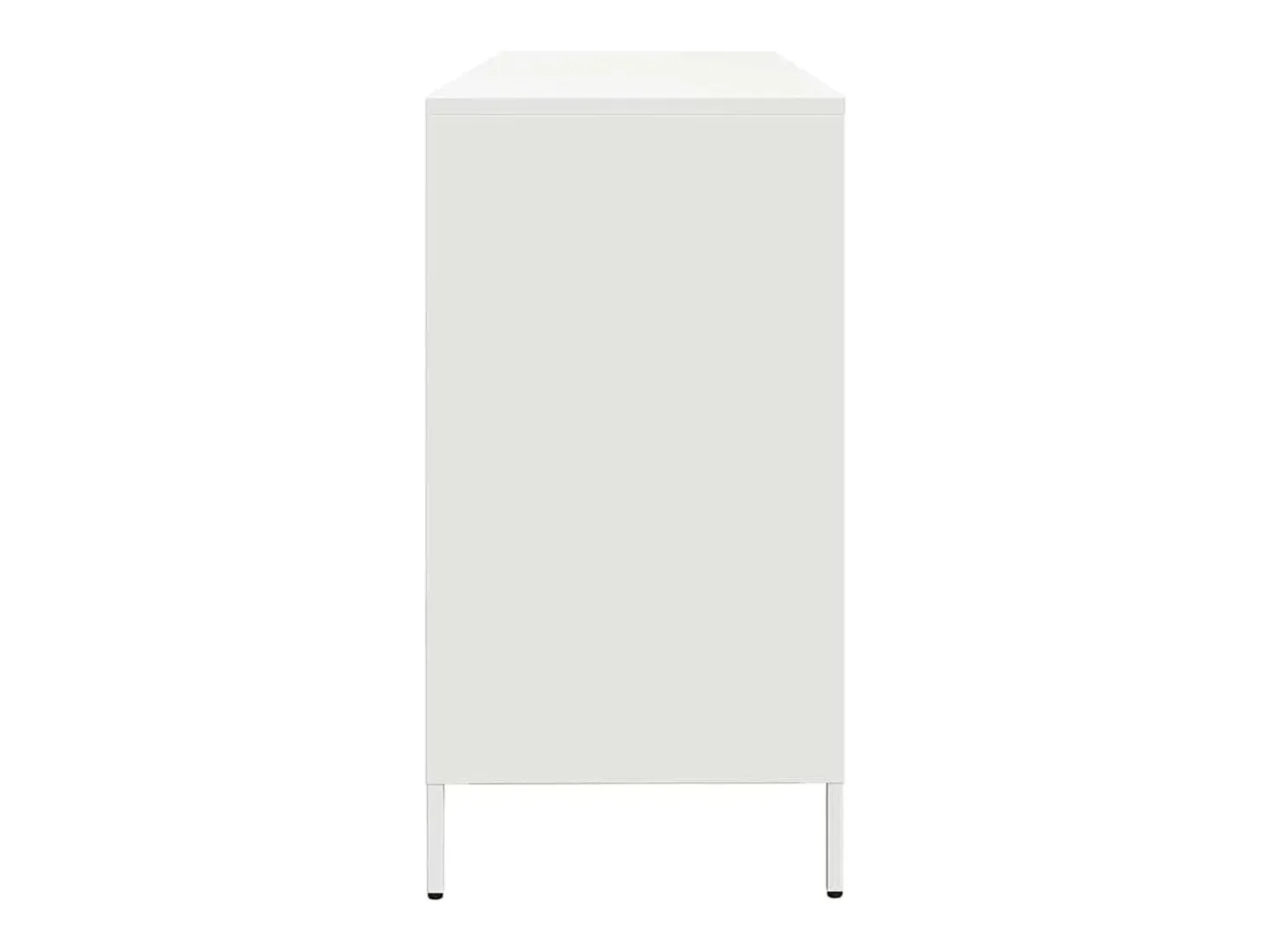 Aparador blanco 135x39x73,5 cm acero laminado en frío