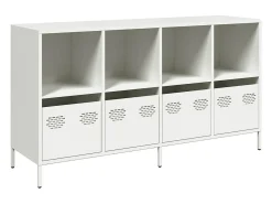 Aparador blanco 135x39x73,5 cm acero laminado en frío