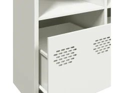 Aparador blanco 135x39x73,5 cm acero laminado en frío