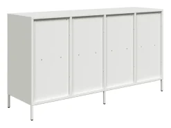 Aparador blanco 135x39x73,5 cm acero laminado en frío