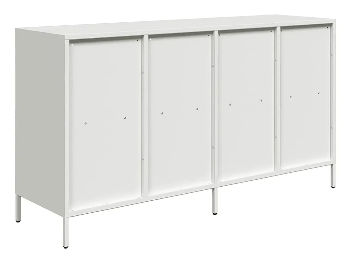 Aparador blanco 135x39x73,5 cm acero laminado en frío