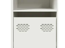 Aparador blanco 135x39x73,5 cm acero laminado en frío