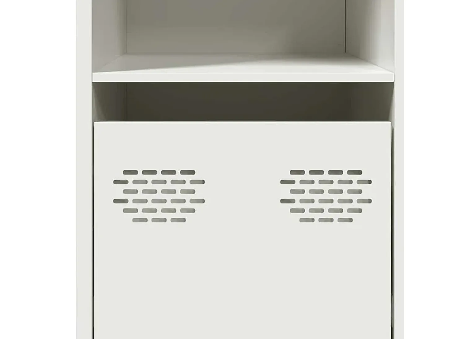Aparador blanco 135x39x73,5 cm acero laminado en frío