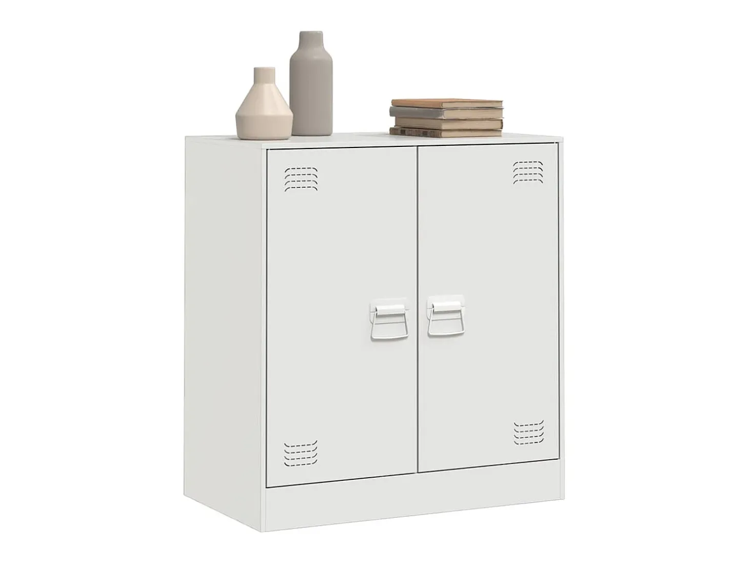Aparador blanco 67x39x73 cm acero