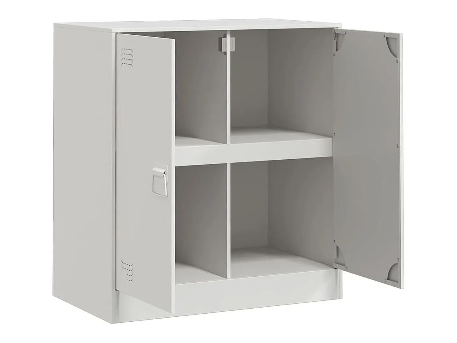 Aparador blanco 67x39x73 cm acero