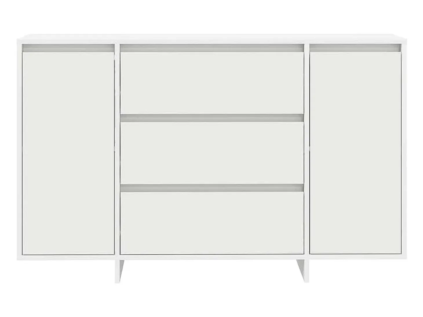 Aparador blanco 120x41x75 cm en madera de ingeniería