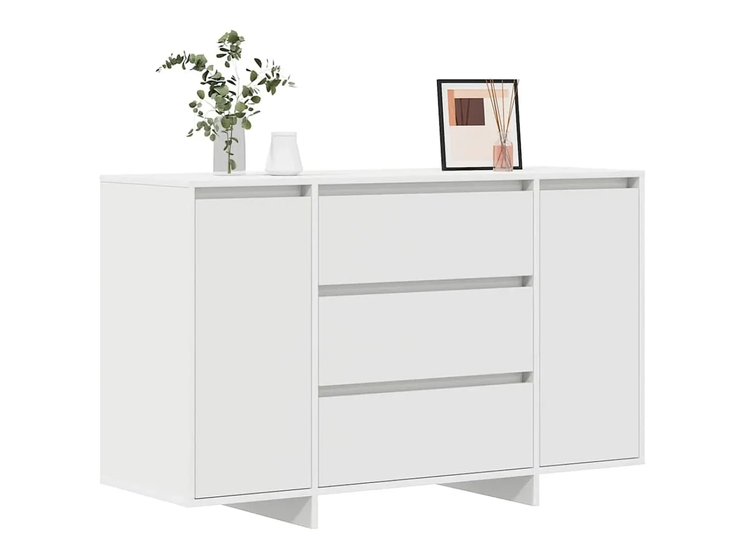Aparador blanco 120x41x75 cm en madera de ingeniería