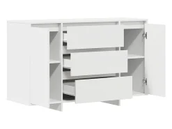 Aparador blanco 120x41x75 cm en madera de ingeniería