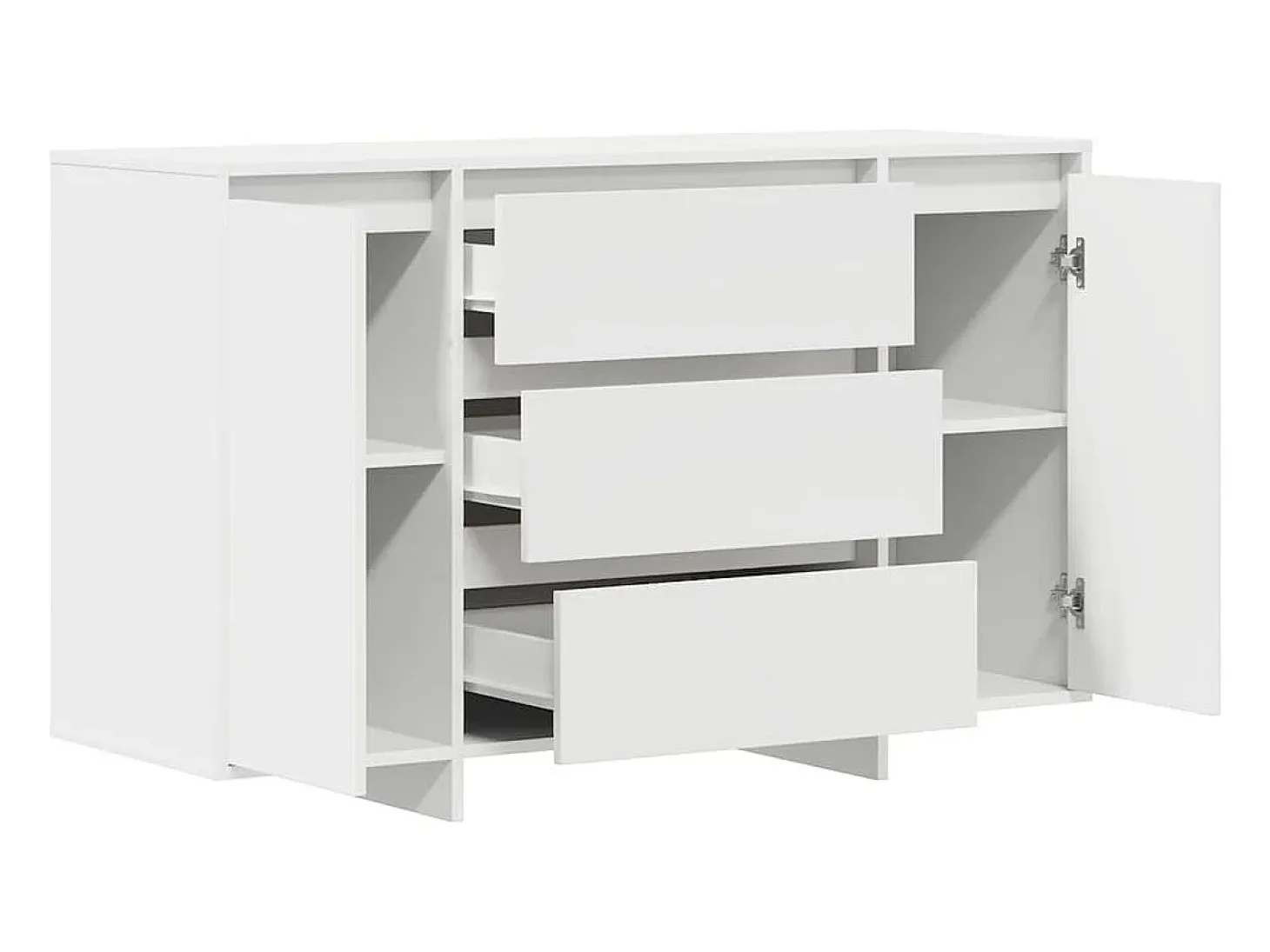 Aparador blanco 120x41x75 cm en madera de ingeniería