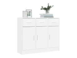 Aparador blanco 91x28x75 cm madera contrachapada
