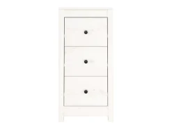 Aparador blanco 40x35x80 cm madera maciza de pino