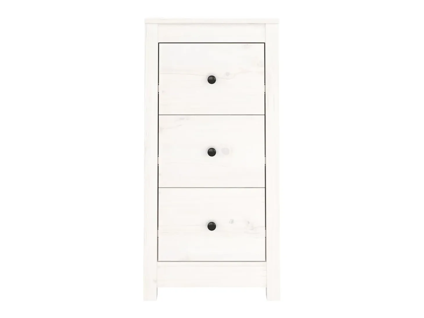 Aparador blanco 40x35x80 cm madera maciza de pino