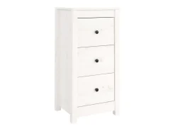 Aparador blanco 40x35x80 cm madera maciza de pino