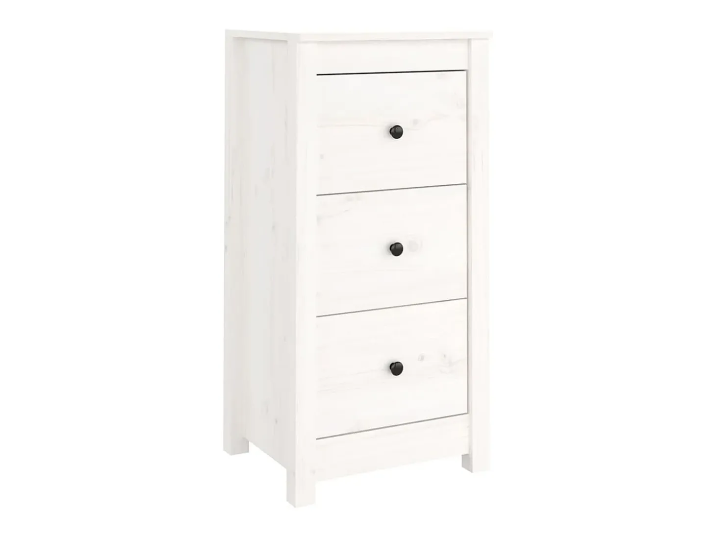 Aparador blanco 40x35x80 cm madera maciza de pino