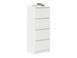 Aparador blanco 37,5x35x99 cm madera contrachapada