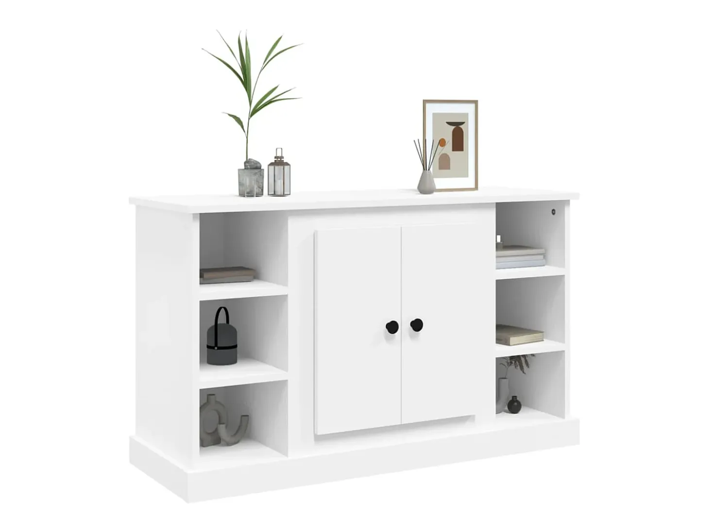 Aparador Blanco 100x35,5x60 cm Madera de Ingeniería