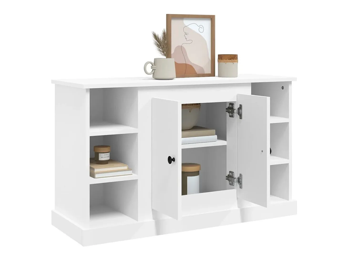 Aparador Blanco 100x35,5x60 cm Madera de Ingeniería