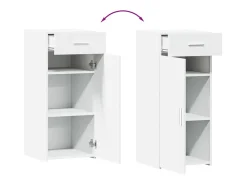 Aparador blanco 40x42,5x93 cm madera contrachapada