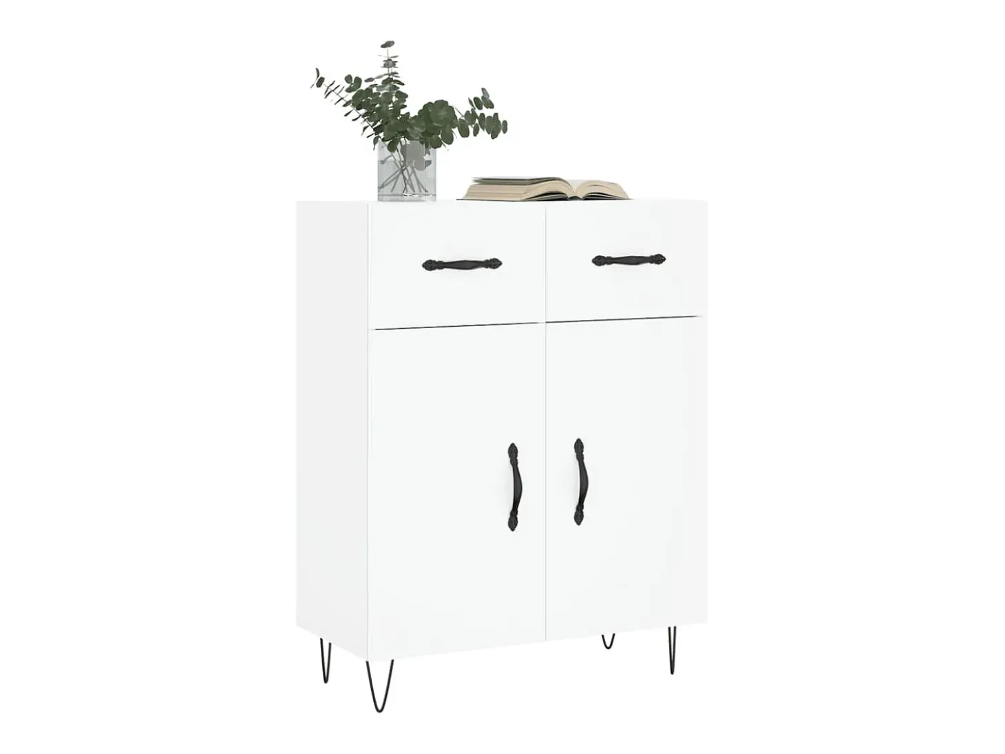 Aparador blanco 69,5x34x90 cm madera de ingeniería