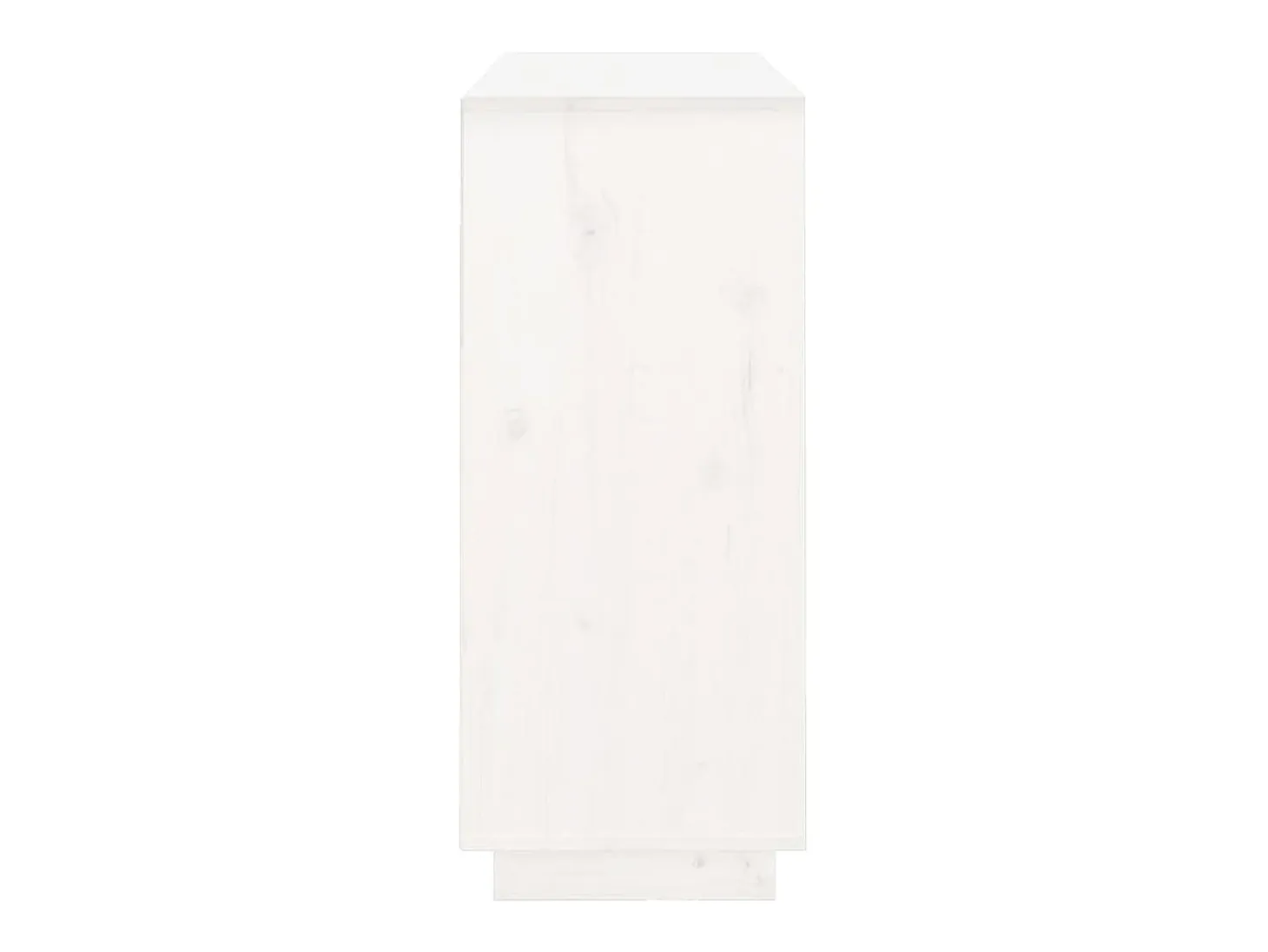 Aparador Blanco 104,5x34x80 cm Madera Maciza de Pino