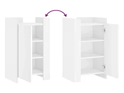 Aparador blanco 45x35x75 cm madera de ingeniería