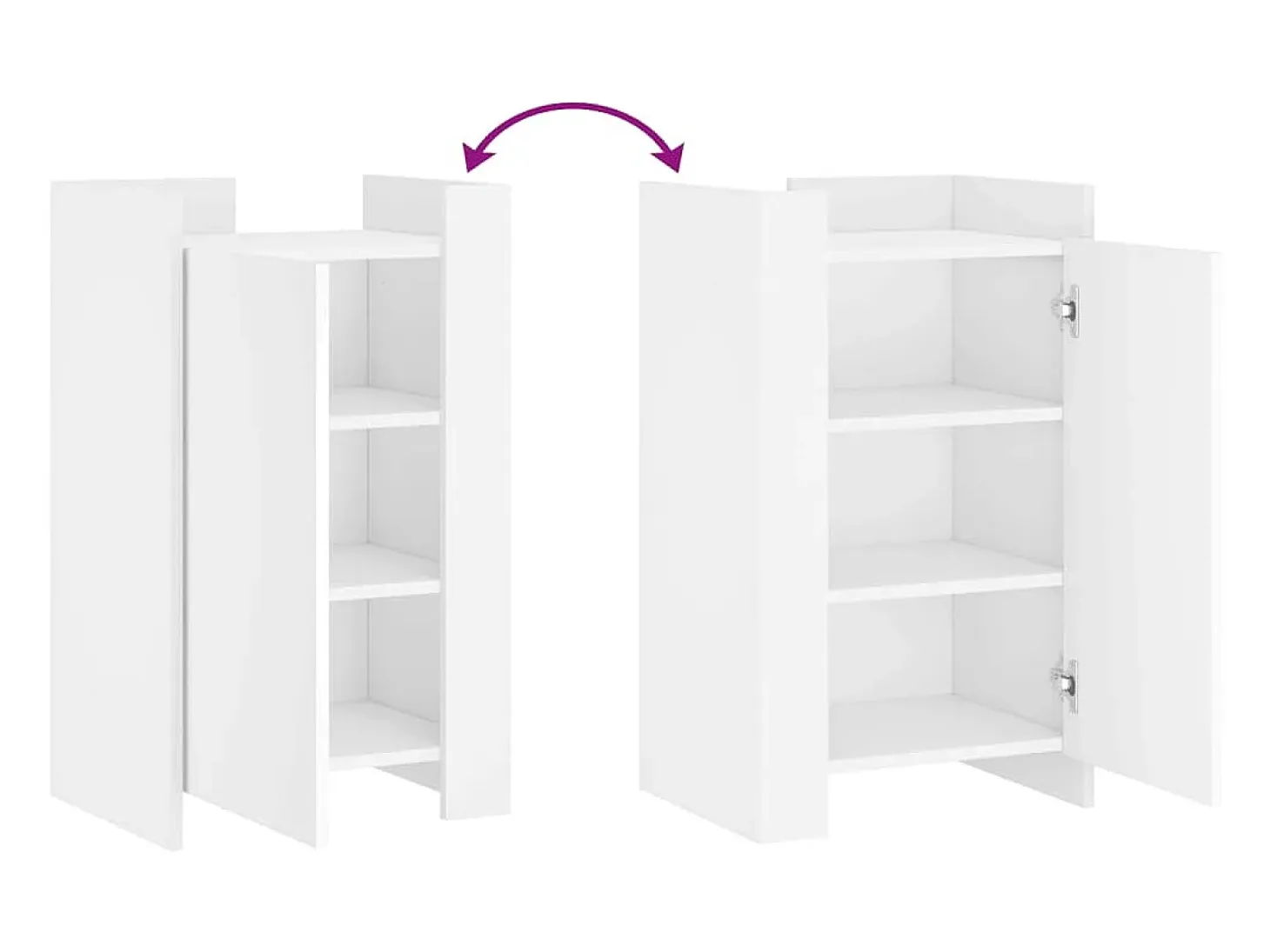 Aparador blanco 45x35x75 cm madera de ingeniería